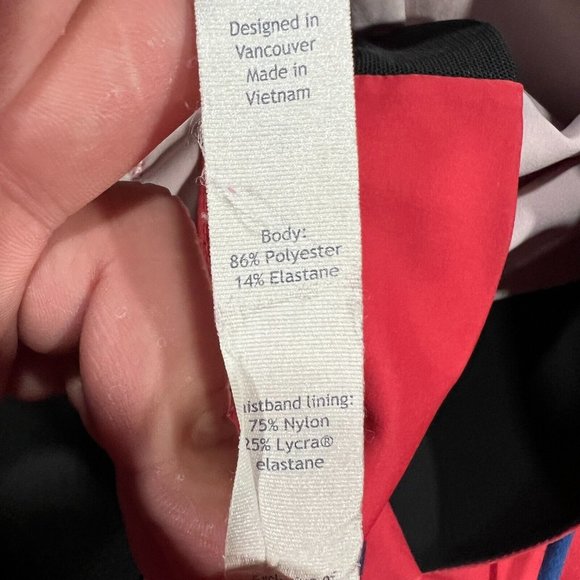 Lululemon El Current Board Swim Short Trunks 34x10 Men Red Print Pattern Stretch - Picture 4 of 9